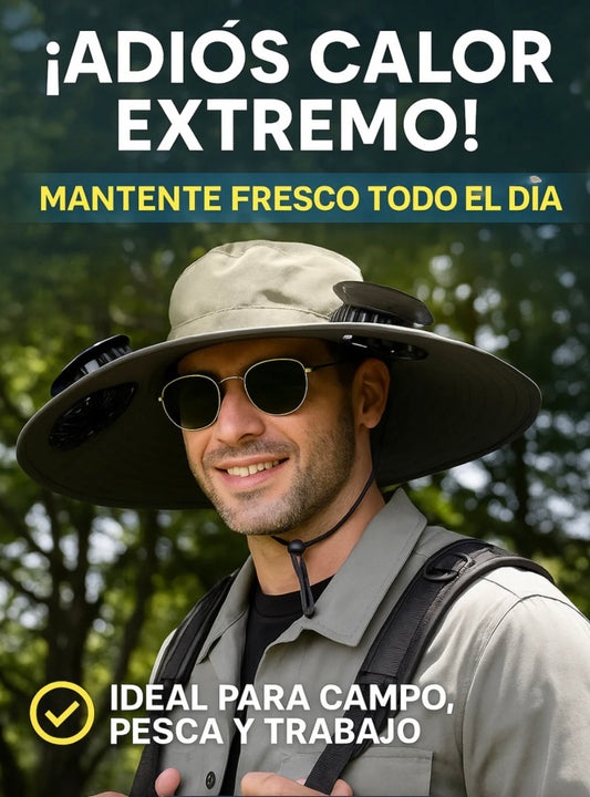 Sombrero tecnológico con panel solar